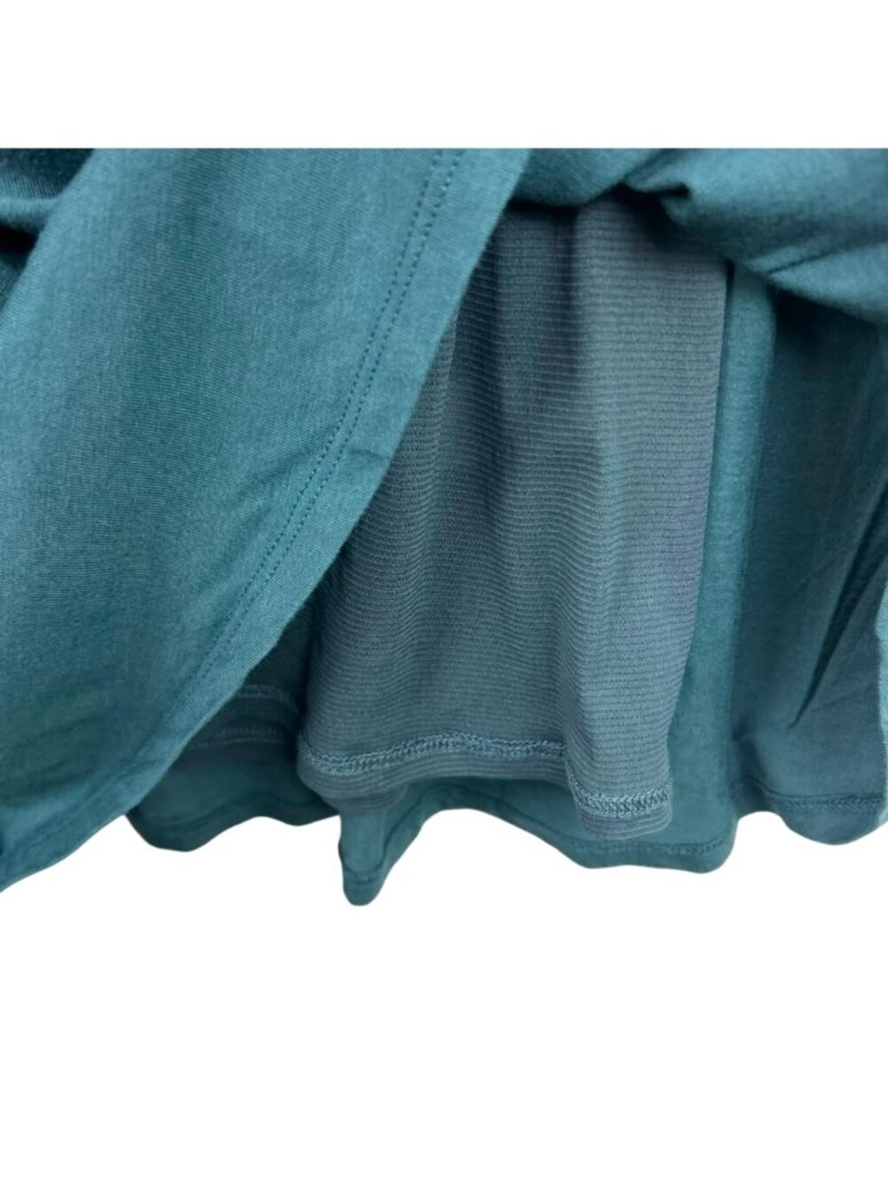 Garnet Hill Blouson Boatneck Knit Dress Women's Medium Teal Blue Organic Cotton - Picture 15 of 16